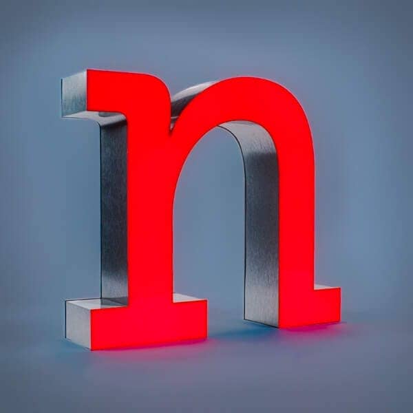 Doosletter profiel 6 front lit verlichte led letters