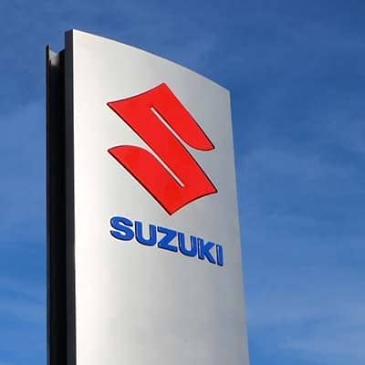 reclamezuil suzuki voorbeeld reclamezuil Suzuki